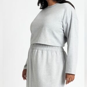 Eloquii Oversized Cropped Sweatshirt
